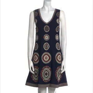 ALAÏA Medallion Print Sleeveless A-Line Dress